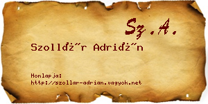 Szollár Adrián névjegykártya