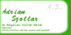 adrian szollar business card
